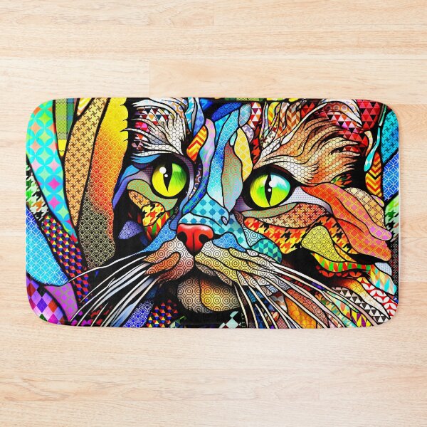 Item preview, Multicolor Cat patterns 711 Colorful Digital art designed and sold by artbylucie.