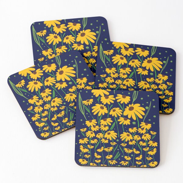 Item preview, Yellow and Blue spring local blooming flowers  designed and sold by tenkenryujin.