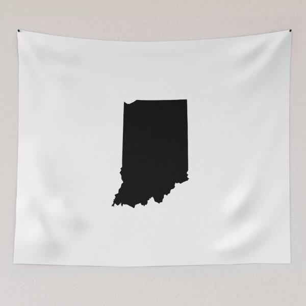 Item preview, Indiana Map Silhouette – Minimal Black designed and sold by Paper Drip.