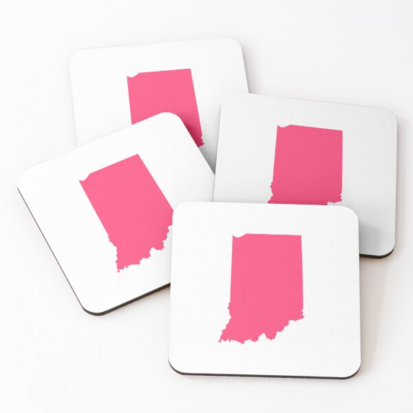 Item preview, Indiana Map Silhouette – Minimal Pink designed and sold by Paper Drip.
