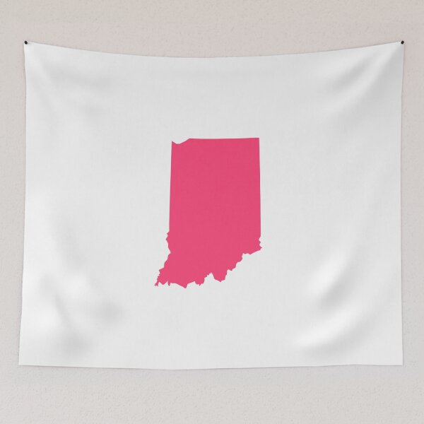 Item preview, Indiana Map Silhouette – Minimal Pink designed and sold by Paper Drip.