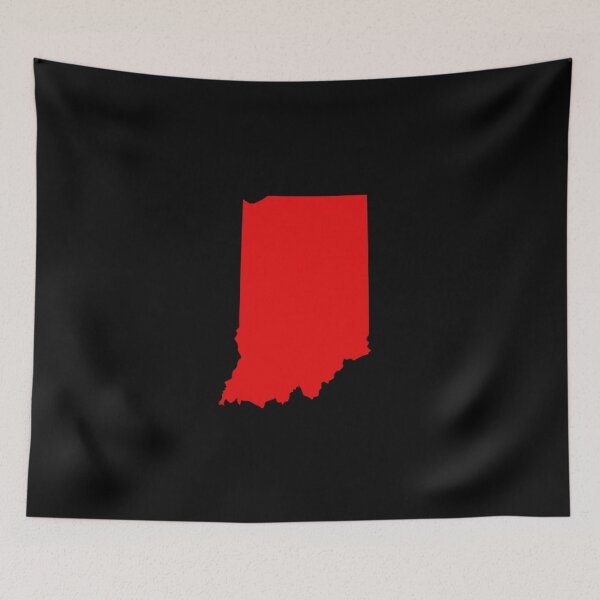 Item preview, Indiana Map Silhouette – Minimal Red designed and sold by Paper Drip.