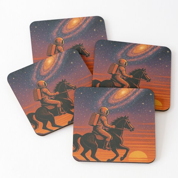 Item preview, Spaceman riding into sunset designed and sold by deepdrinks.