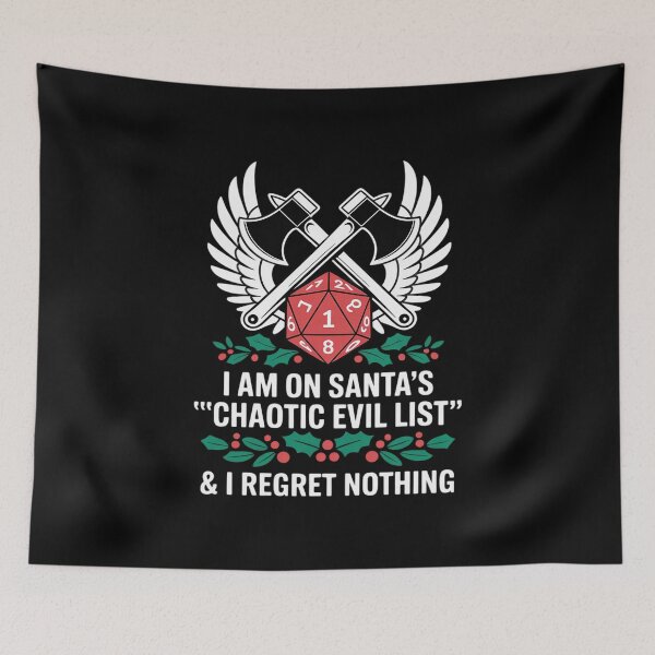 Item preview, Santa's Chaotic Evil List Tabletop RPG D20 Christmas  designed and sold by BeetleMalon.