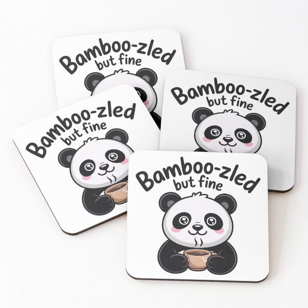 Item preview, Cute panda saying: bamboo-zled but fine designed and sold by PaleDot.