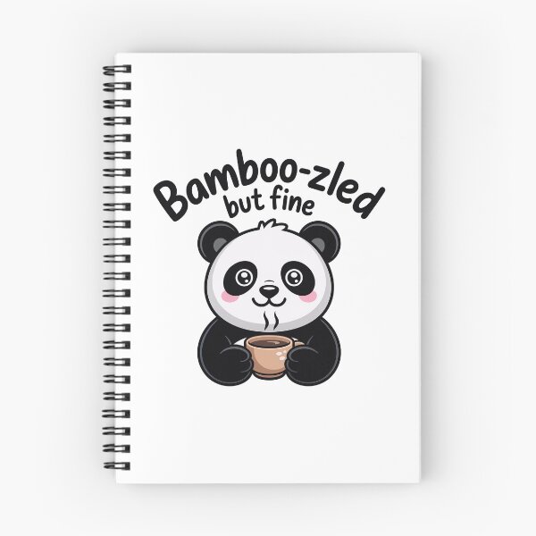 Item preview, Cute panda saying: bamboo-zled but fine designed and sold by PaleDot.