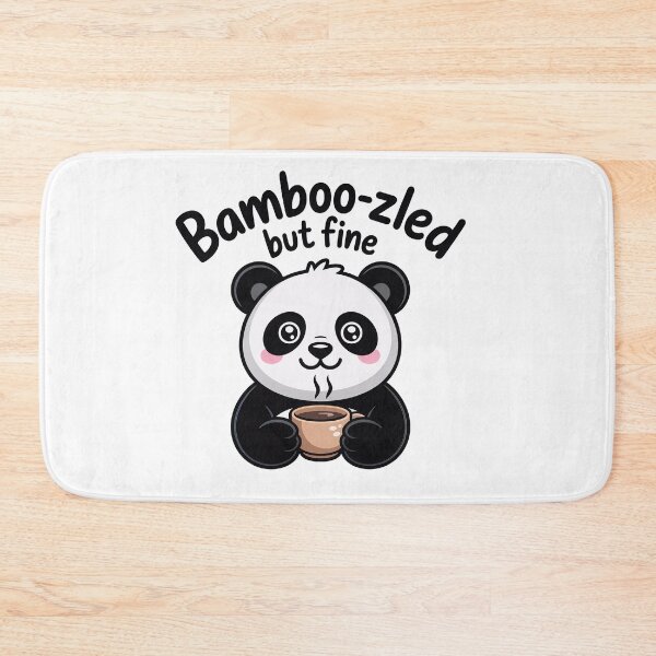 Item preview, Cute panda saying: bamboo-zled but fine designed and sold by PaleDot.