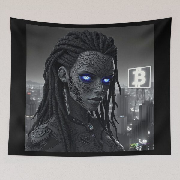 Item preview, Bitcoin Cyborg Oracle – Blockchain Future Vision designed and sold by Benito Del Ray.