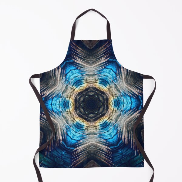 Item preview, White Feathers – Kaleidoscopic Waves in Blue and Violet (Darker Version) / Swiss Artwork Photography designed and sold by Raphael Wolf.
