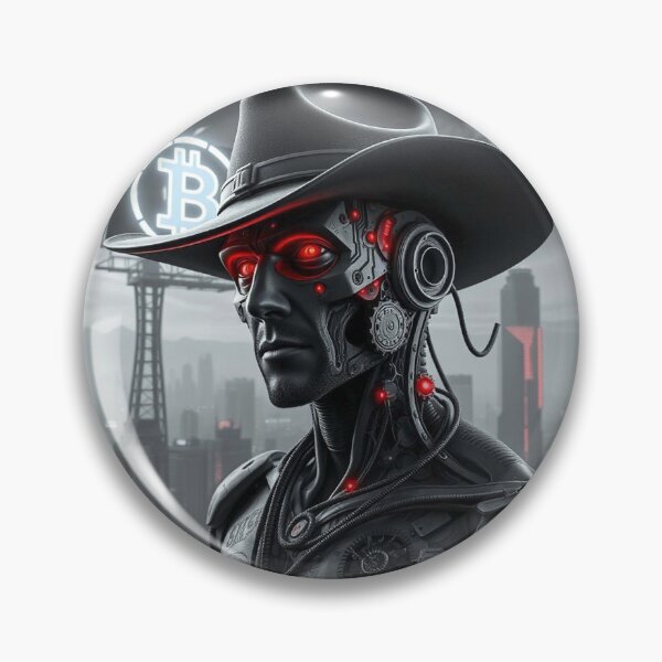 Item preview, Bitcoin Bounty Hunter – Dark Crypto Cowboy Aesthetic designed and sold by Benito Del Ray.