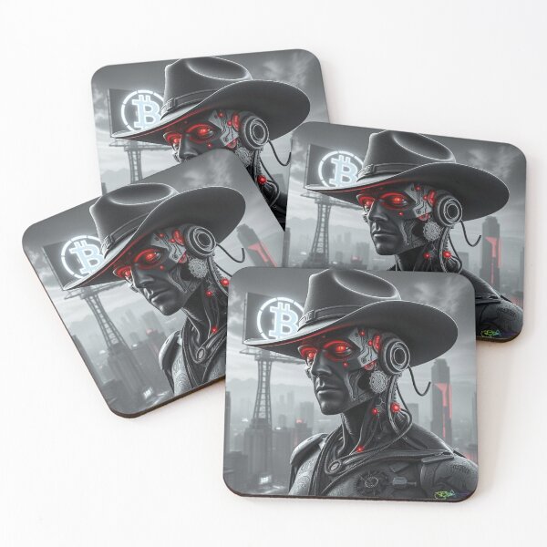 Item preview, Bitcoin Bounty Hunter – Dark Crypto Cowboy Aesthetic designed and sold by Benito Del Ray.