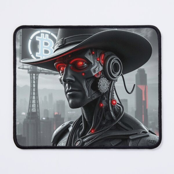 Item preview, Bitcoin Bounty Hunter – Dark Crypto Cowboy Aesthetic designed and sold by Benito Del Ray.