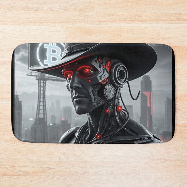 Item preview, Bitcoin Bounty Hunter – Dark Crypto Cowboy Aesthetic designed and sold by Benito Del Ray.