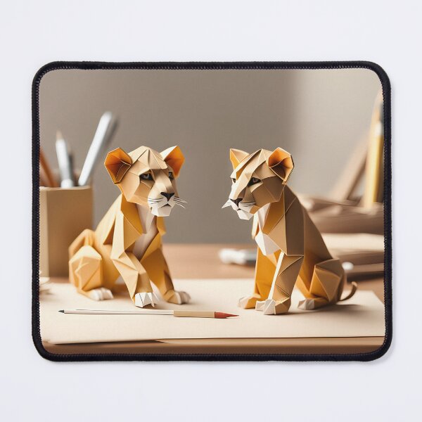Item preview, Origami Art - Dynamic Duo: Playful Lion Cubs designed and sold by ArtfulFolds.