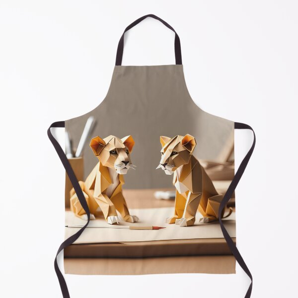 Item preview, Origami Art - Dynamic Duo: Playful Lion Cubs designed and sold by ArtfulFolds.
