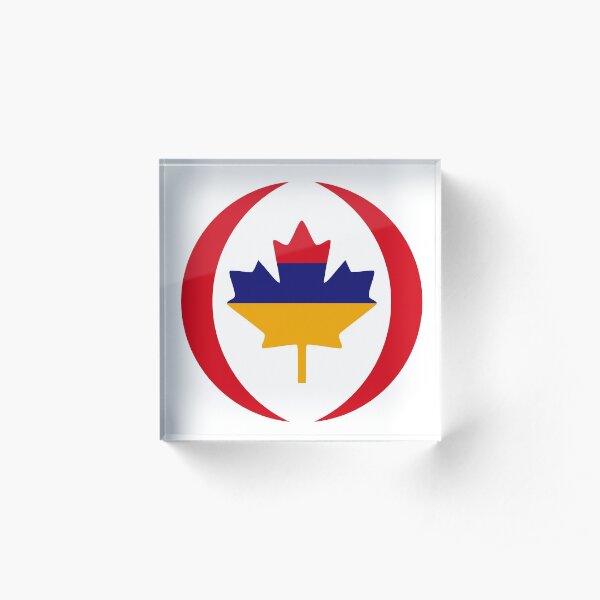 Armenian Canadian Multinational Patriot Flag Series Acrylic Block