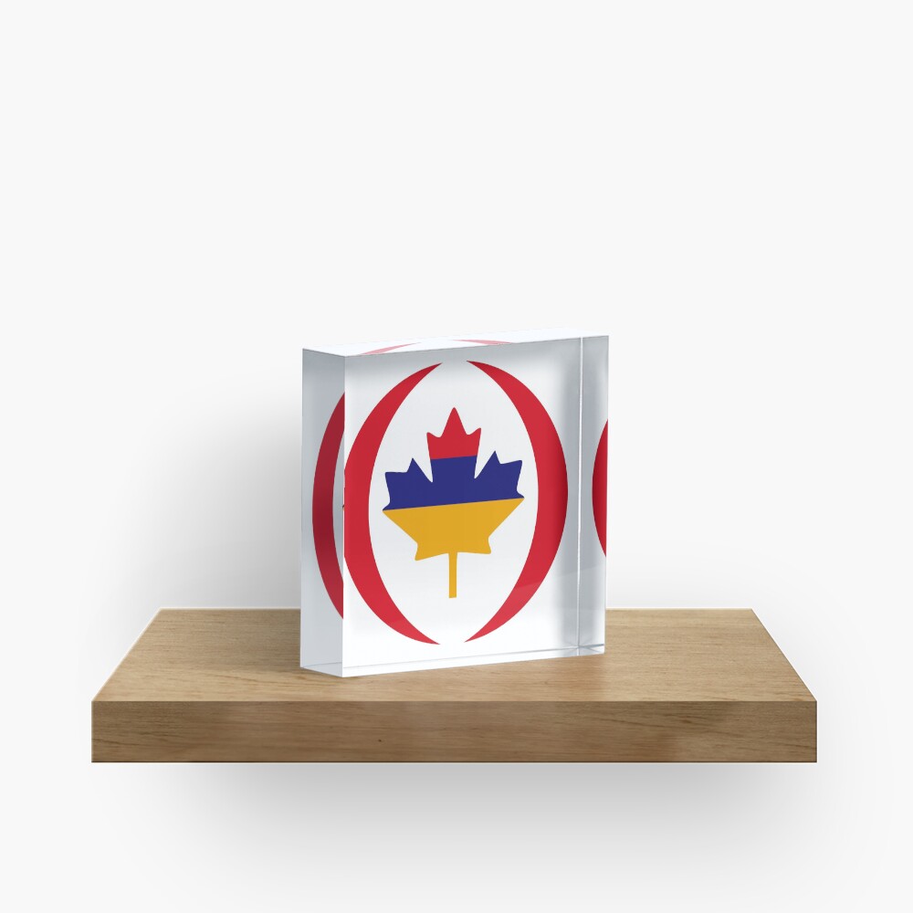 Armenian Canadian Multinational Patriot Flag Series Acrylic Block