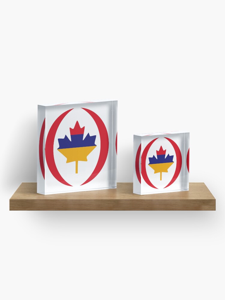 Alternate view of Armenian Canadian Multinational Patriot Flag Series Acrylic Block