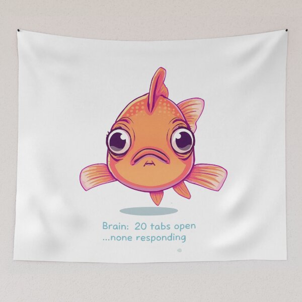 Item preview, Derpy Goldfish designed and sold by Pastel & Neon art store.