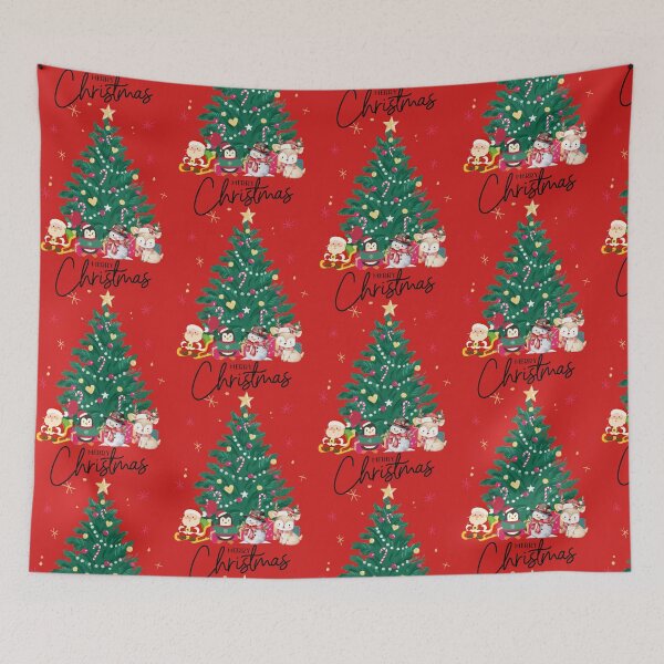 Item preview, Merry Christmas Greeting Card with Festive Characters and Tree designed and sold by HorizonStores.