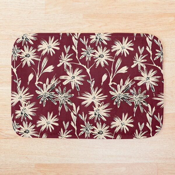 Aperçu de l'œuvre Motif floral bordeaux pour les fêtes créée et vendue par Dream Garden.