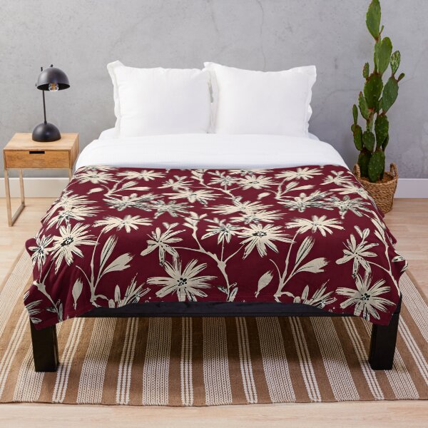 Item preview, Estampado floral navideño granate designed and sold by Dream Garden.