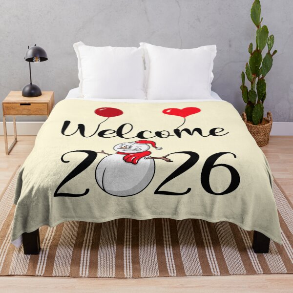 Item preview, Welcome 2026, Happy New Year 2026, Funny Snowman Design designed and sold by AS-Shirts.
