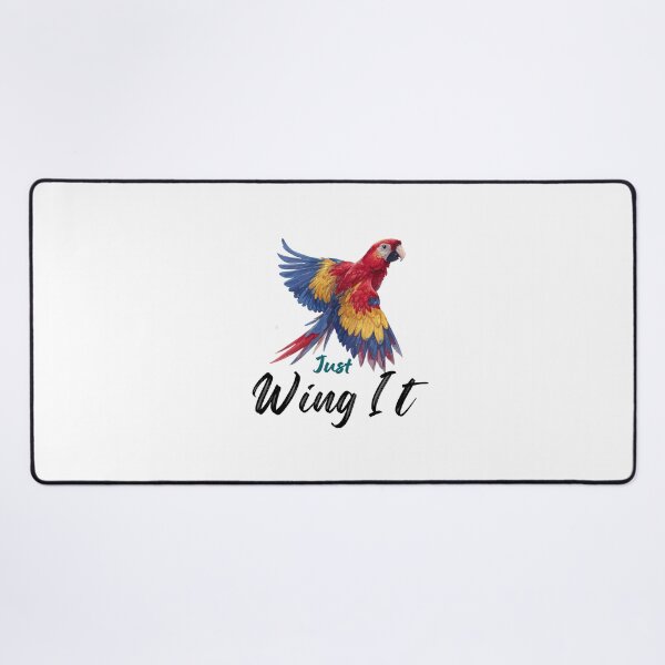 Item preview, Colorful Macaw in Flight with "Just Breathe" designed and sold by Anastasiia Yurevych.