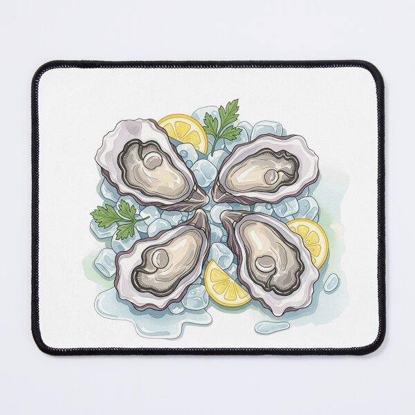 Item preview, Fresh Oysters on Ice with Lemon designed and sold by ArtQueen777.