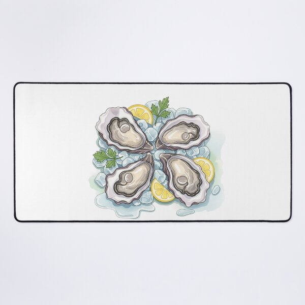 Item preview, Fresh Oysters on Ice with Lemon designed and sold by ArtQueen777.