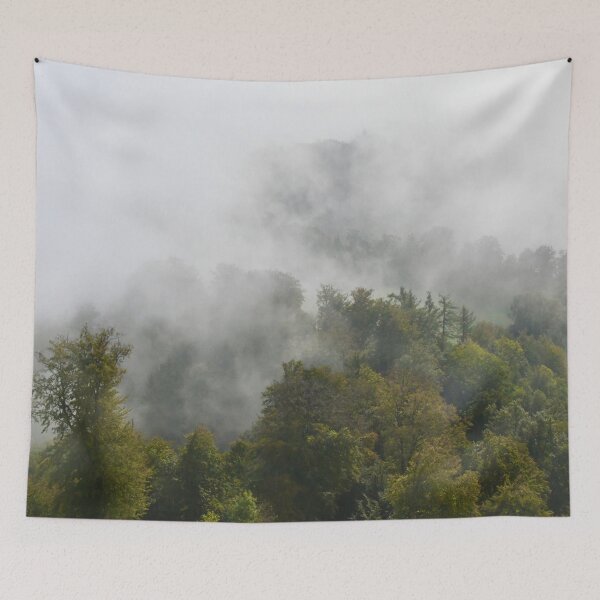 Item preview, Enchanted Forest – Fog from Above / Swiss Artwork Photography designed and sold by Raphael Wolf.