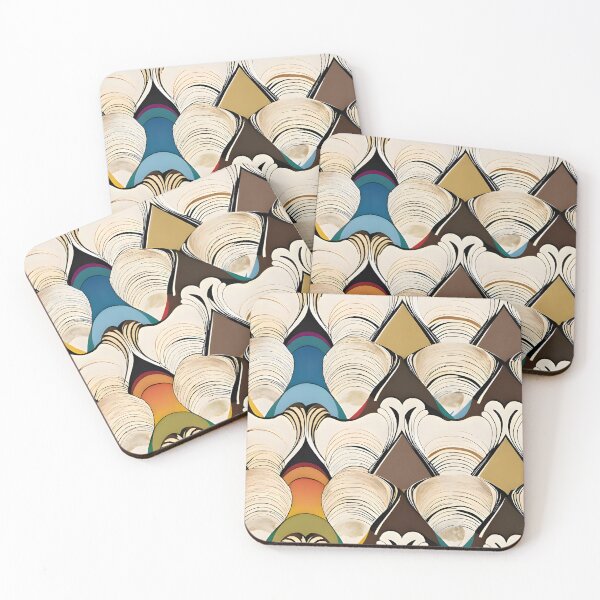 Item preview, Retro Geometric Shell Pattern designed and sold by Dream Garden.
