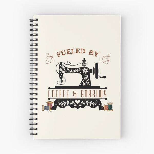 Item preview, Fueled by Coffee & Bobbins – Vintage Sewing Machine T-Shirt designed and sold by HooptownRV.