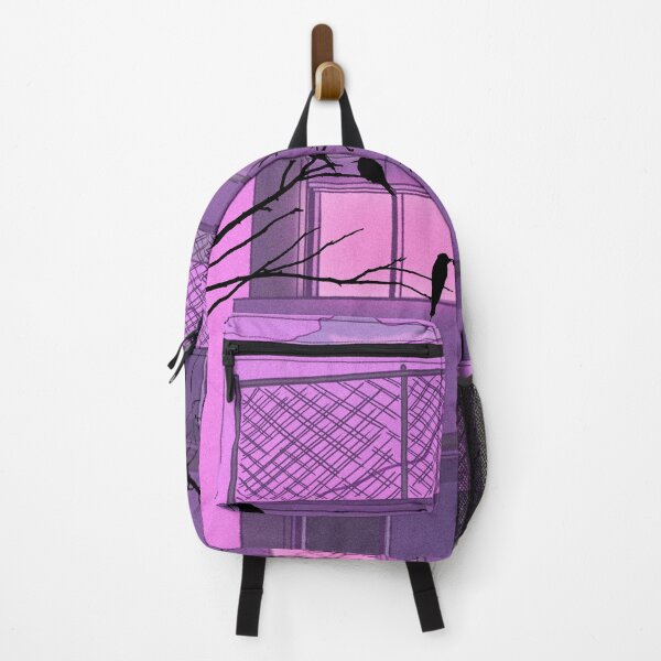 Item preview, Midnight Purple City with Birds and Trees designed and sold by Saragoza.