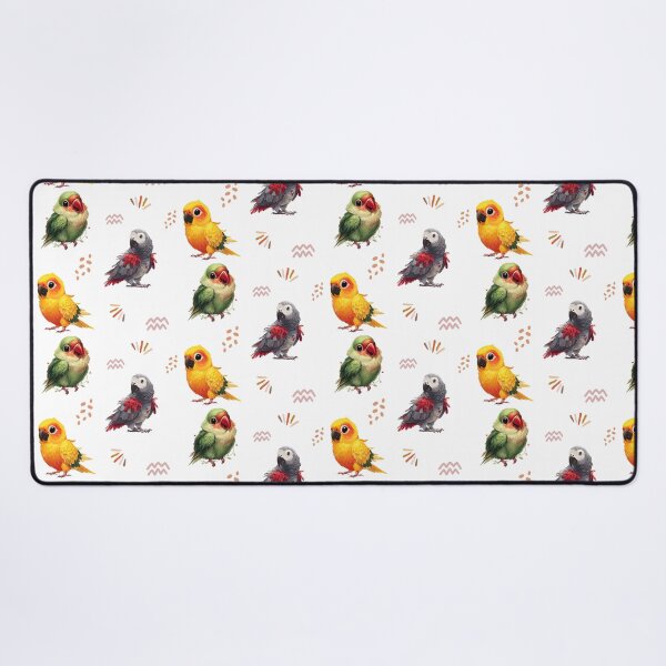 Item preview, Cute Colorful Cartoon Parrots – Tropical Bird Clipart Set designed and sold by Anastasiia Yurevych.