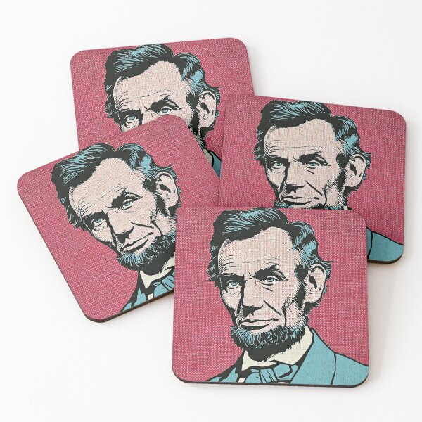 Item preview, Abraham Lincoln - Pop art vintage 1950s cartoon style designed and sold by shadow-bloom.