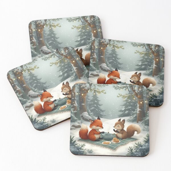 Item preview, Fox and Squirrel’s Winter Picnic designed and sold by WildlifeWhimsy.
