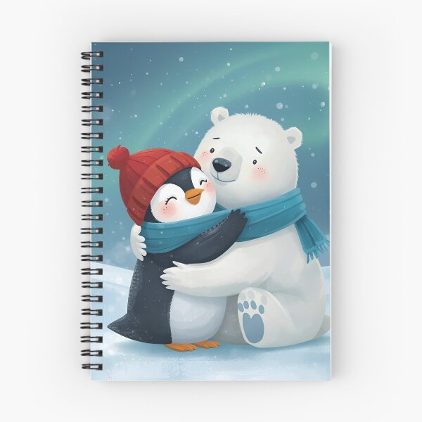 Item preview, Penguin and Polar Bear’s Snowy Hug designed and sold by WildlifeWhimsy.