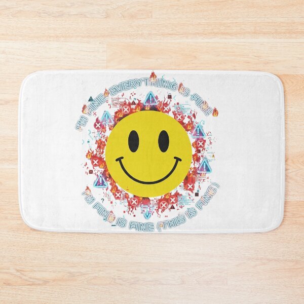 Item preview, I'm Fine Everything Is Fine | Irony Meme & Cyberpunk Smile designed and sold by TheArtForge.