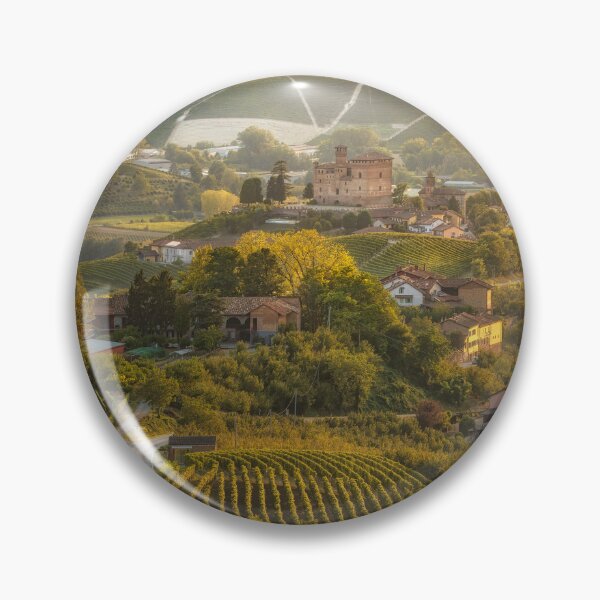 Item preview, Golden Hour on Historic Grinzane Castle and Langhe Vineyards designed and sold by Stefano Orazzini.