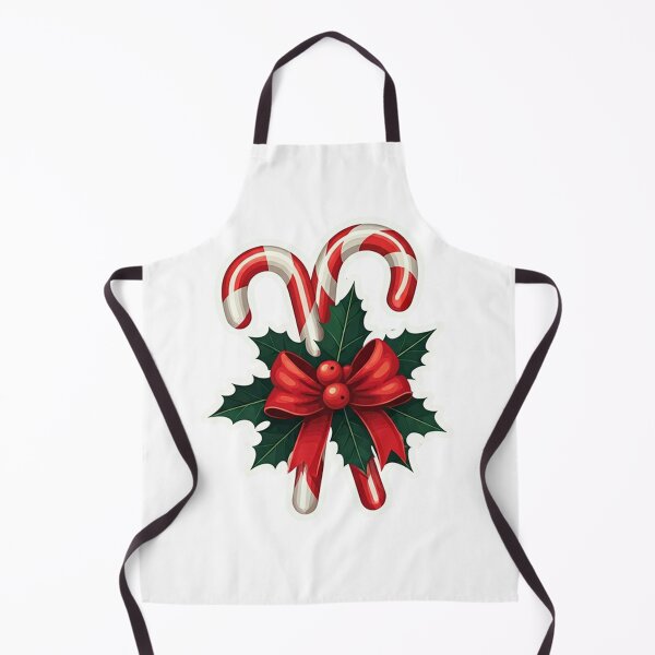Item preview, Christmas Candy Cane with Red Bow and Holly designed and sold by PixelVibe782.