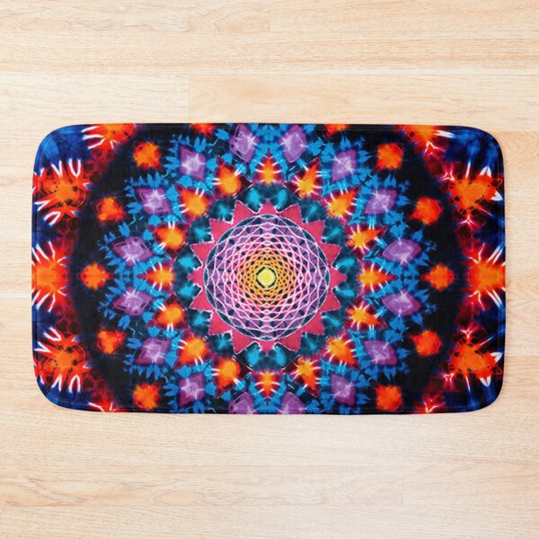 Item preview, Rainbow color Tie Dye Mandala designed and sold by AuroraXGreen.