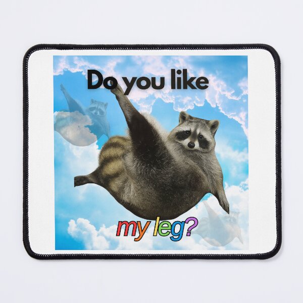 Item preview, Do you like my leg? raccoon art designed and sold by Graphice Atelier.