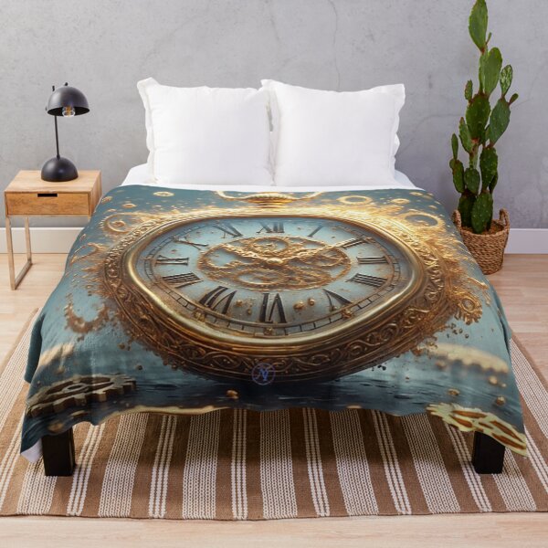 Item preview, Golden Timepiece – Luxury Clock Art by NegarTv Designs designed and sold by NegarTv Designs.