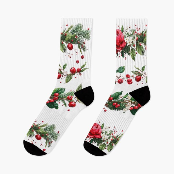 Item preview, Festive Floral Christmas Berry Garland Illustration designed and sold by Anastasiia Yurevych.
