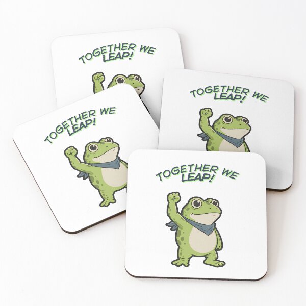 Item preview, Funny Protest Frog - Together We Leap designed and sold by GrafTeesLab.