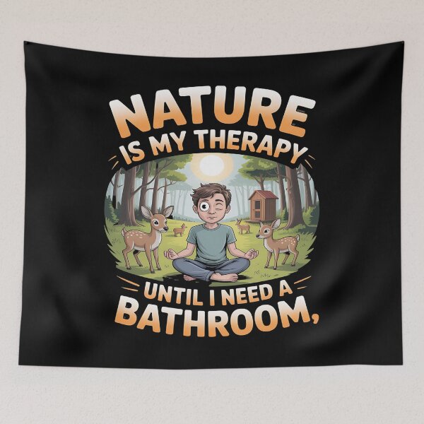 Item preview, dark humor camping - sarcastic hiking - funny nature - introvert in the woods - existential outdoors - forest anxiety - awkward camper - moody wilderness - nature gone wrong - funny camping designed and sold by JansenGS.