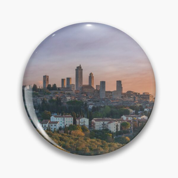 Item preview, Dawn Breaks Over San Gimignano Medieval Tower Skyline in Tuscany designed and sold by Stefano Orazzini.