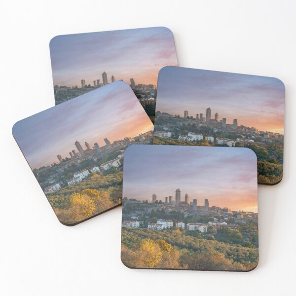 Item preview, Dawn Breaks Over San Gimignano Medieval Tower Skyline in Tuscany designed and sold by Stefano Orazzini.