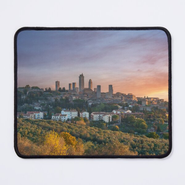 Item preview, Dawn Breaks Over San Gimignano Medieval Tower Skyline in Tuscany designed and sold by Stefano Orazzini.